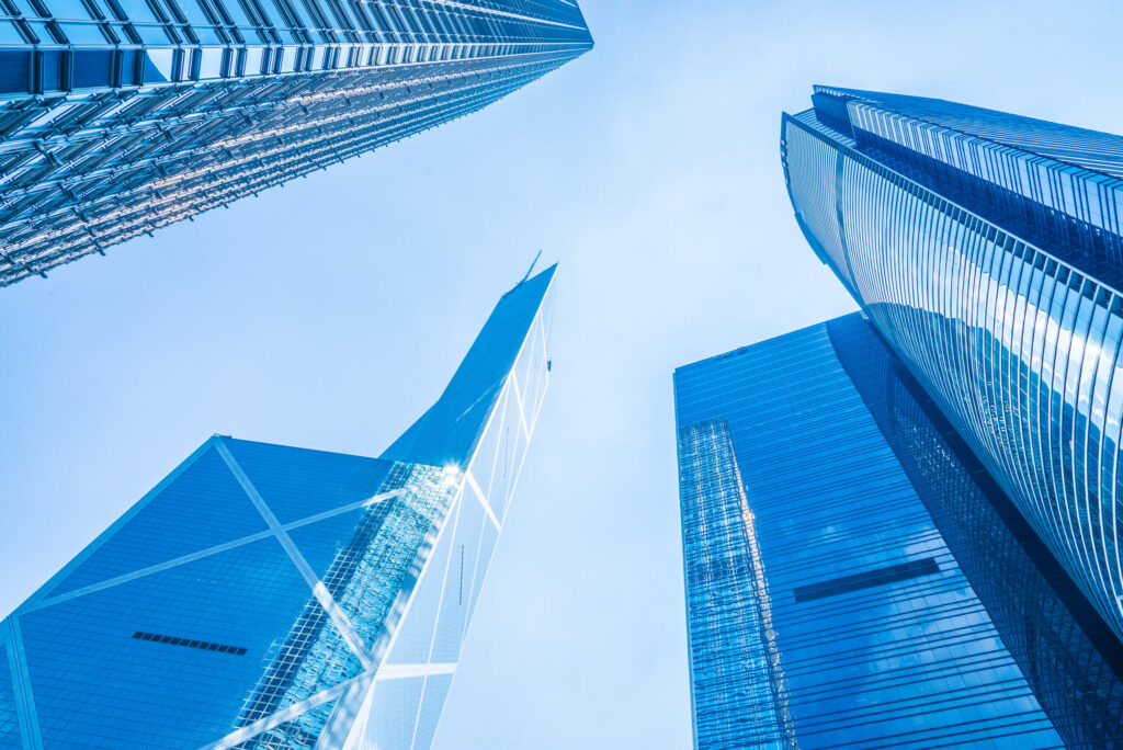 business skyscraper building in hong kong city